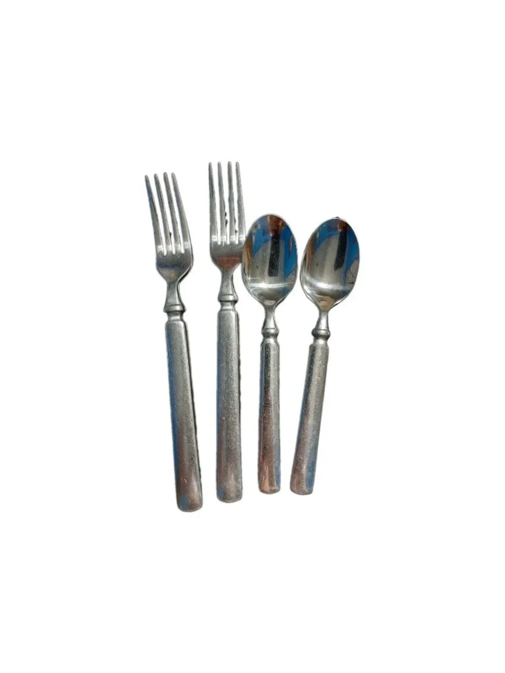 Martha Stewart EMPIRE MSE Stainless Flatware 2 Forks & 2 Spoons Lot Of 4